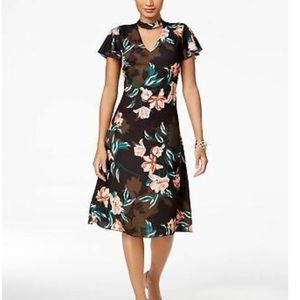 NWT Julia Jordan floral choker style midi dress
